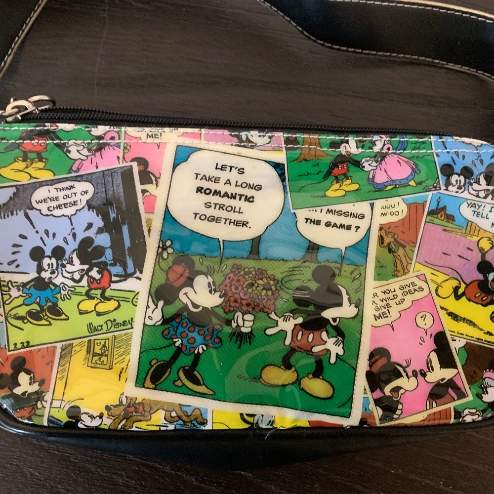 Disney Mickey Mouse Comics Vinyl Purse Cartoon Zip